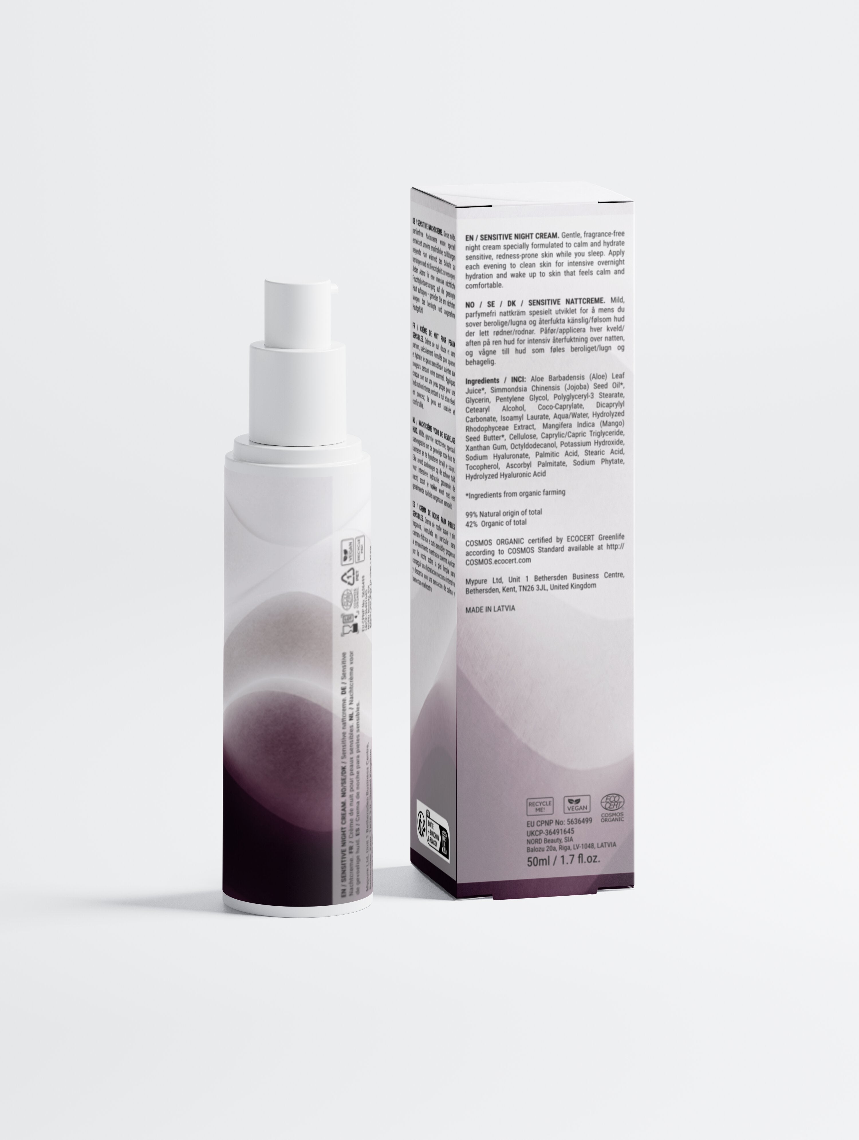 Sensitive Skin Overnight Cream, Fragrance-Free
